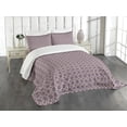 thumbnail image 1 of Ambesonne Geometric Quilted Bedspread Set 3 Pcs, Abstract Lines Vivid, King Size, Pale Yellow Mauve, 1 of 5