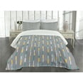 thumbnail image 1 of Ambesonne Geometric Quilted Bedspread Set 3 Pcs, Abstract Retro Design, Queen Size, Multicolor, 1 of 5