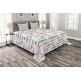 thumbnail image 1 of Ambesonne Geometric Quilted Bedspread Set 3 Pcs, Chevron Zigzag, Queen Size, Multicolor, 1 of 3