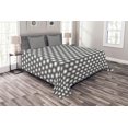 thumbnail image 1 of Ambesonne Geometric Quilted Bedspread Set 3 Pcs, Circular Disc Forms, King Size, White, 1 of 3