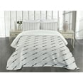 thumbnail image 1 of Ambesonne Geometric Quilted Bedspread Set 3 Pcs, Classical Abstract, Queen Size, Grey Beige, 1 of 5