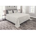 thumbnail image 1 of Ambesonne Geometric Quilted Bedspread Set 3 Pcs, Geometric Art, King Size, Charcoal Grey Beige, 1 of 4