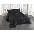 thumbnail image 1 of Ambesonne Geometric Quilted Bedspread Set 3 Pcs, Grunge Triangle Pattern, King, Charcoal Grey Pale Grey, 1 of 4