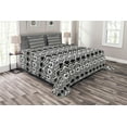 thumbnail image 1 of Ambesonne Geometric Quilted Bedspread Set 3 Pcs, Hand Drawn Pattern, King Size, Black White, 1 of 3