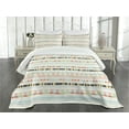 thumbnail image 1 of Ambesonne Geometric Quilted Bedspread Set 3 Pcs, Soft Tribal Arrows, Queen Size, Multicolor, 1 of 3
