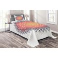 thumbnail image 1 of Ambesonne Geometric Quilted Coverlet 2 Pcs, Mandala Orient Heart, Twin Size, Multicolor, 1 of 4