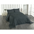 thumbnail image 1 of Ambesonne Geometric Quilted Coverlet 3 Pcs, Square Pattern Stripes, Queen Size, Pale Yellow Charcoal Grey, 1 of 4