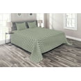 thumbnail image 1 of Ambesonne Geometric Quilted Coverlet 3 Pcs, Vintage Rhombus Stripes, Queen Size, Pale Sage Green, 1 of 4