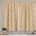 thumbnail image 1 of Ambesonne Geometric Rhombus Kitchen Curtains, Colorful Argyle, 55"x39", Multicolor, 1 of 3