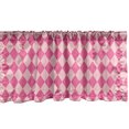 thumbnail image 1 of Ambesonne Geometric Rhombus Window Valance, Feminine Argyle, 54" X 12", Pink and Blush, 1 of 3