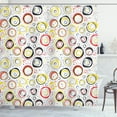 thumbnail image 1 of Ambesonne Geometric Shower Curtain, Abstract Funny Dots Print, 69"Wx75"L, Yellow Coral, 1 of 4