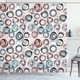 thumbnail image 1 of Ambesonne Geometric Shower Curtain, Abstract Funny Dots Print, 69"Wx84"L, White Ruby, 1 of 1