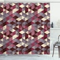 thumbnail image 1 of Ambesonne Geometric Shower Curtain, Abstract Retro Modern Art, 69"Wx84"L, Ruby Maroon, 1 of 4