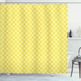 thumbnail image 1 of Ambesonne Geometric Shower Curtain, Circles Geometric Art, 69"Wx70"L, Yellow and White, 1 of 3