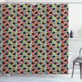 thumbnail image 1 of Ambesonne Geometric Shower Curtain, Colorful Stars Triangles, 69"Wx84"L, Charcoal Grey Multicolor, 1 of 5