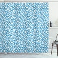 thumbnail image 1 of Ambesonne Geometric Shower Curtain, Concentric Retro Rounds, 69"Wx84"L, Blue and White, 1 of 2