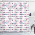 thumbnail image 1 of Ambesonne Geometric Shower Curtain, Eastern Chevron Boho, 69"Wx70"L, Violet Pink Teal, 1 of 3