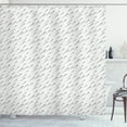 thumbnail image 1 of Ambesonne Geometric Shower Curtain, Futuristic Style Dots, 69"Wx84"L, Ivory and Black, 1 of 3