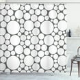 thumbnail image 1 of Ambesonne Geometric Shower Curtain, Grey White Circle, 69"Wx75"L, Dark Grey White, 1 of 5