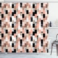 thumbnail image 1 of Ambesonne Geometric Shower Curtain, Grungy Rectangles Art, 69"Wx84"L, Pale Taupe Peach and Blush, 1 of 4