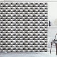 thumbnail image 1 of Ambesonne Geometric Shower Curtain, Minimalist Link Shape, 69"Wx84"L, Grey Black White, 1 of 5