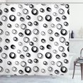 thumbnail image 1 of Ambesonne Geometric Shower Curtain, Minimalist Rounds, 69"Wx75"L, Black White, 1 of 3