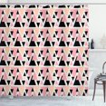 thumbnail image 1 of Ambesonne Geometric Shower Curtain, Modern Doodle Art, 69"Wx84"L, Peach Coral Black, 1 of 3