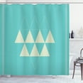 thumbnail image 1 of Ambesonne Geometric Shower Curtain, Modern Triangles and Dots, 69"Wx70"L, Dark Seafoam and Pastel Green, 1 of 3