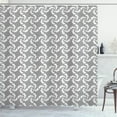thumbnail image 1 of Ambesonne Geometric Shower Curtain, Nested Concentric Squares, 69"Wx70"L, Grey and White, 1 of 5