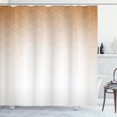 thumbnail image 1 of Ambesonne Geometric Shower Curtain, Ombre Geometric Print Art, 69"Wx84"L, Sand Brown, 1 of 4