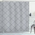 thumbnail image 1 of Ambesonne Geometric Shower Curtain, Optical Triangular Motifs, 69"Wx70"L, Grey and White, 1 of 5