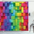thumbnail image 1 of Ambesonne Geometric Shower Curtain, Rainbow Color, 69"Wx84"L, Multicolor, 1 of 5