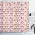 thumbnail image 1 of Ambesonne Geometric Shower Curtain, Retro Hexagonal Pattern, 69"Wx75"L, Pale Green, 1 of 4