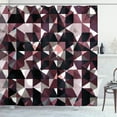 thumbnail image 1 of Ambesonne Geometric Shower Curtain, Retro Pattern Modern Art, 69"Wx75"L, Pale Maroon, 1 of 4