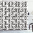 thumbnail image 1 of Ambesonne Geometric Shower Curtain, Short Lines Abstract, 69"Wx75"L, Charcoal Grey White, 1 of 4