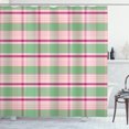 thumbnail image 1 of Ambesonne Geometric Shower Curtain, Symmetric Plaid Graphic, 69"Wx84"L, Pistachio Green Pale Pink, 1 of 3