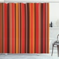 thumbnail image 1 of Ambesonne Geometric Shower Curtain, Tiny and Thick Lines, 69"Wx84"L, Red Brown Yellow, 1 of 3