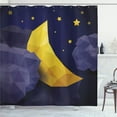 thumbnail image 1 of Ambesonne Geometric Shower Curtain, Triangle Night Sky, 69"Wx70"L, Navy Blue Yellow, 1 of 5
