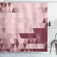 thumbnail image 1 of Ambesonne Geometric Shower Curtain, Triangle Pattern Abstract, 69"Wx84"L, Pale Rose, 1 of 4