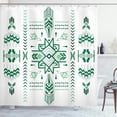 thumbnail image 1 of Ambesonne Geometric Shower Curtain, Tribal Aztec Background, 69"Wx75"L, Hunter Green, 1 of 4