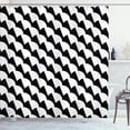 thumbnail image 1 of Ambesonne Geometric Shower Curtain, Wave-Like Sharp Lines Art, 69"Wx75"L, Charcoal Grey and White, 1 of 4