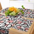 thumbnail image 1 of Ambesonne Geometric Table Runner & Placemats, Brushstroke Circle Art, Placemat 4 pcs + Runner 16"x72", Blush Grey, 1 of 2