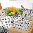 thumbnail image 1 of Ambesonne Geometric Table Runner & Placemats, Minimalist Rounds, Placemat 4 pcs + Runner 16"x72", Black White, 1 of 2