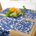 thumbnail image 1 of Ambesonne Geometric Table Runner & Placemats, Monotone Modern Squares, Placemat 4 pcs + Runner 12"x90", Violet Blue and White, 1 of 2