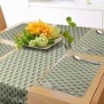 thumbnail image 1 of Ambesonne Geometric Table Runner & Placemats, Mountain Shape Art, Placemat 4 pcs + Runner 14"x90", Pale Green Red Ivory, 1 of 2