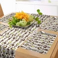 thumbnail image 1 of Ambesonne Geometric Table Runner & Placemats, Rectangle Elements, Placemat 4 pcs + Runner 16"x90", Brown Apple Green, 1 of 2