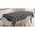 thumbnail image 1 of Ambesonne Geometric Tablecloth Rectangular Table Cover, Big Small Hexagon Forms, 60"x84", Black and Beige, 1 of 4