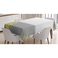 thumbnail image 1 of Ambesonne Geometric Tablecloth Rectangular Table Cover, Border with Flowers, 60"x90", Pale Grey Marigold, 1 of 4