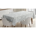 thumbnail image 1 of Ambesonne Geometric Tablecloth Rectangular Table Cover, Circuit Band, 60"x84", Grey, 1 of 4