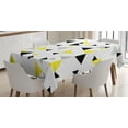 thumbnail image 1 of Ambesonne Geometric Tablecloth Rectangular Table Cover, Diamond Motives in Mosaic, 60"x90", Yellow Black, 1 of 3